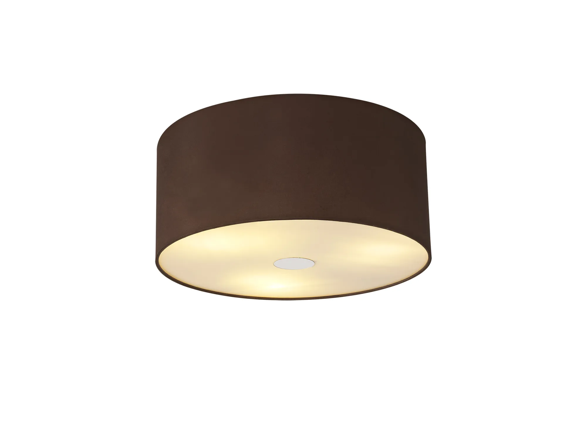 Baymont 40cm, Flush 3 Light Polished Chrome, Raw Cocoa/Grecian Bronze, Frosted Diffuser DK0354  Deco Baymont CH RC